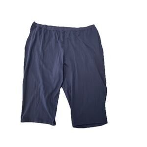 NWT Catherines Suprema Stretch Cropped Pants Womens 3XWP Petite Blue Comfort